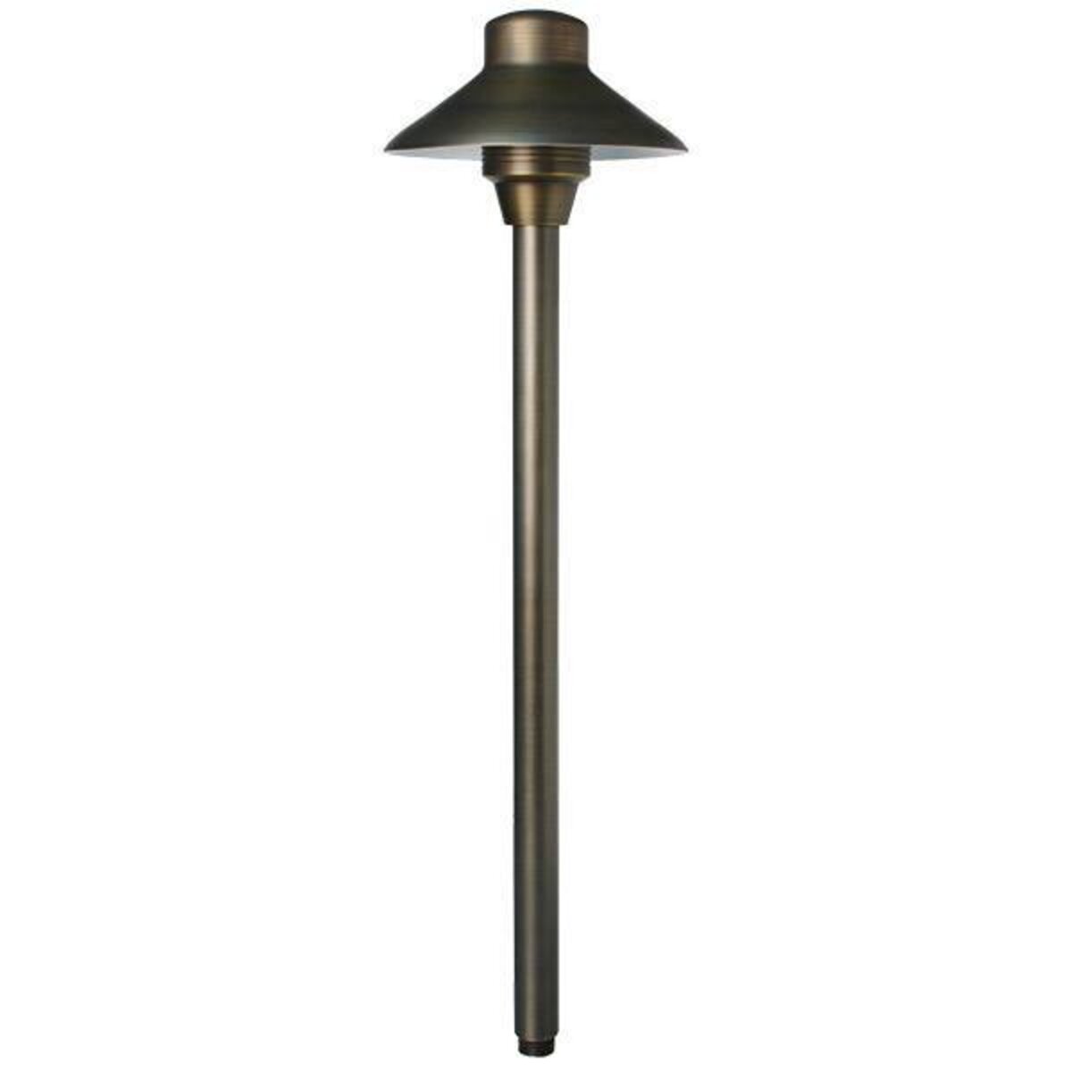 UniqueL6-NL   6 in. Lancer Path Light 18 in. Riser Brass Housing Weathered Brass Finish No Lamp