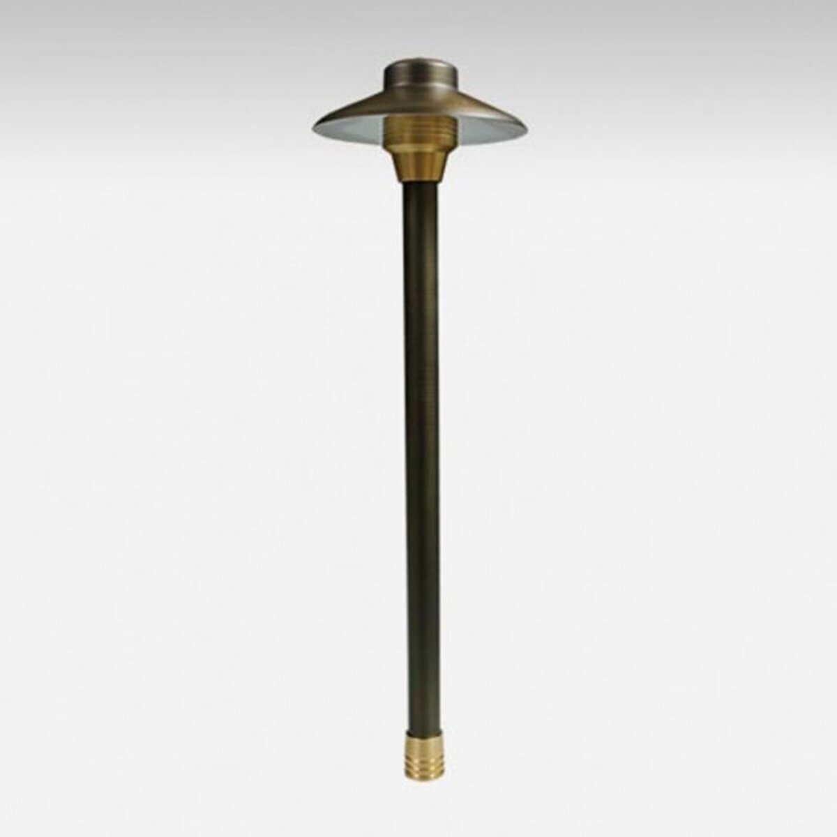 UniqueC6-NL   6 in. Centaurus Path Light 18 in. Riser Brass Housing Weathered Brass Finish No Lamp