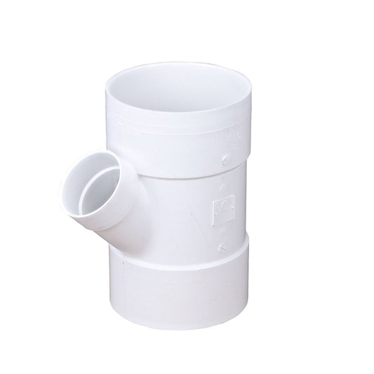 8 in. x 4 in. PVC 45 Degree Wye Hub X Hub X Hub White NDS 84P08