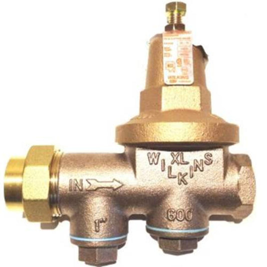 Wilkins 600XL Pressure Reducing Valve Lead Free Bronze 1 in. FIPT Union x FIPT