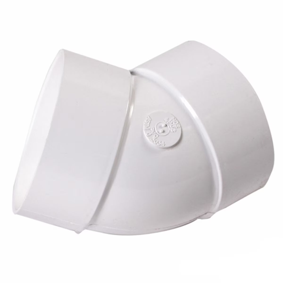 4P03  -NDS PVC S&D 45 Deg. Elbow HUB x HUB White 4 in.
