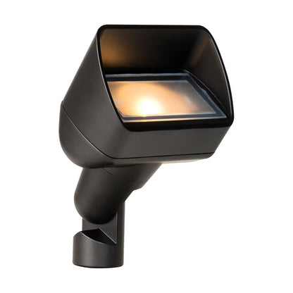 PB1LEDBF-Hunter Industries PanerBaton Black Wrinkle 1 LED FX Ground Mount Light - 2W, 57 Lumens, 72,000 Hour Life, Dimmable, Black Aluminum Finish, 10V-15V