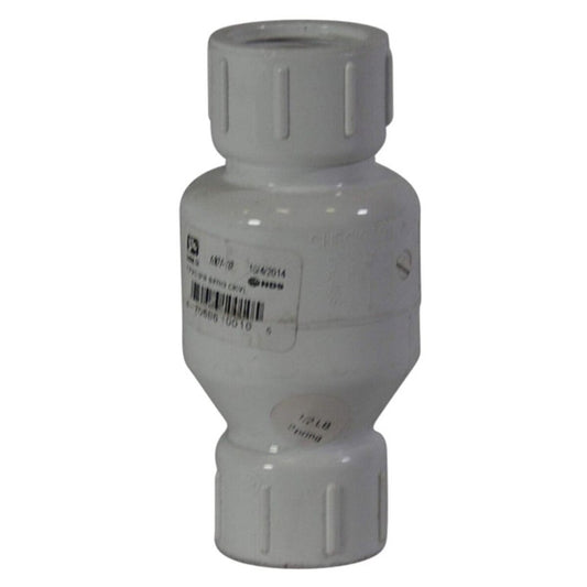 NDS Spring Check Valve 1 in. PVC Fipt x Fipt