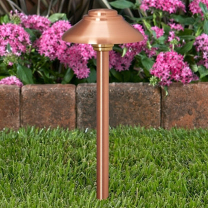 Vista PR-2132 Path Light 18" Riser Brass Housing Copper Finish 5W 3000K LED