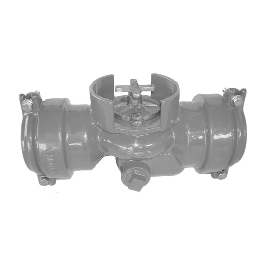 Leemco Lateral Globe Valve LGV Series Bell x Bell 350 PSI 3 in. x 3 in. Ductile Iron