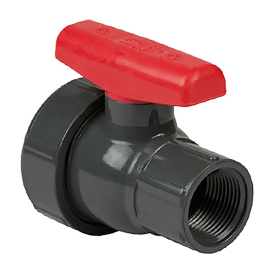 Spears Single Entry Gray PVC Ball Valve 2 in. Socket w/ Buna-N O-Rings