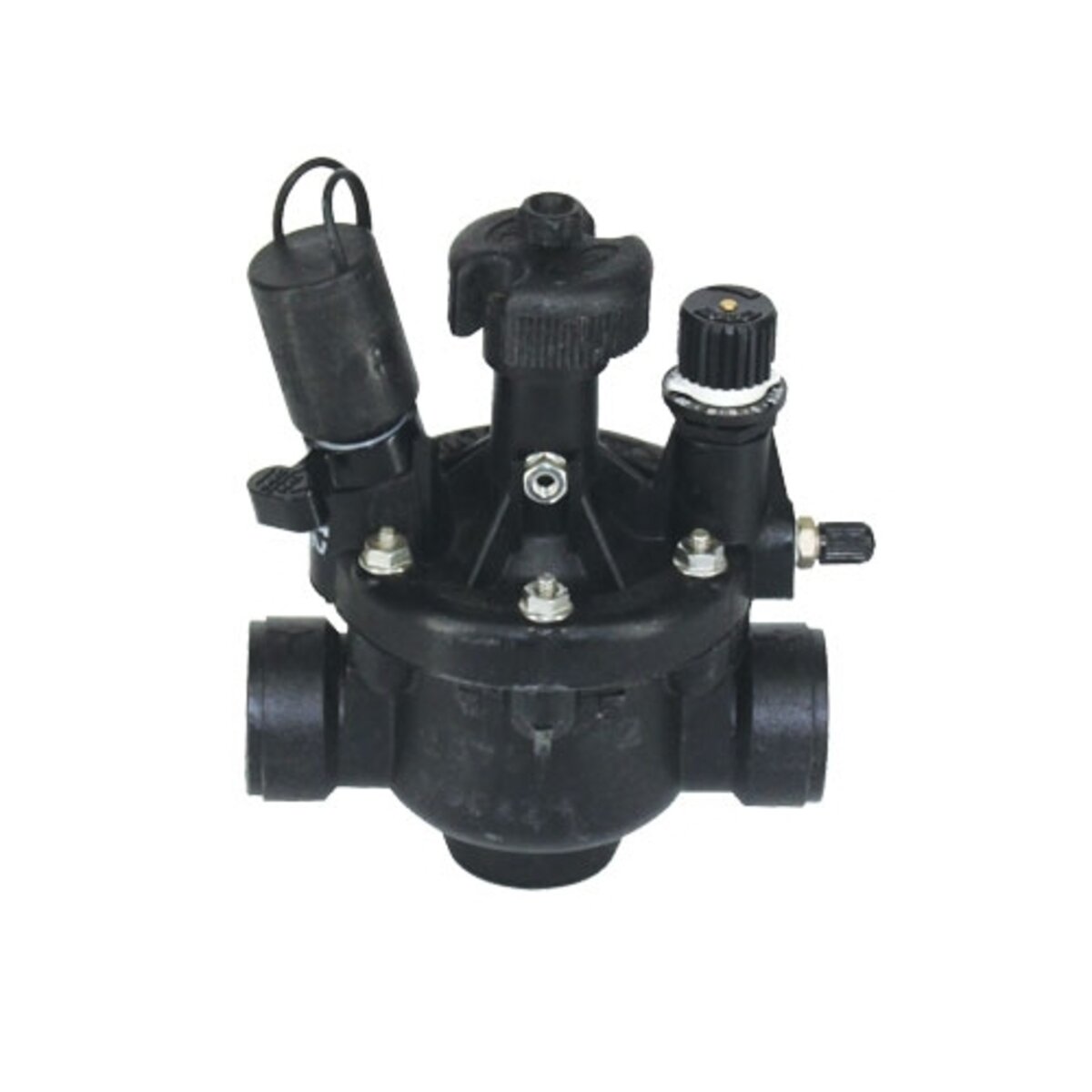Toro P220 Angle Valve Plastic 1-1/2 in. w/ EZReg Pressure Regulator and Flow Control DC Latching FIPT x FIPT