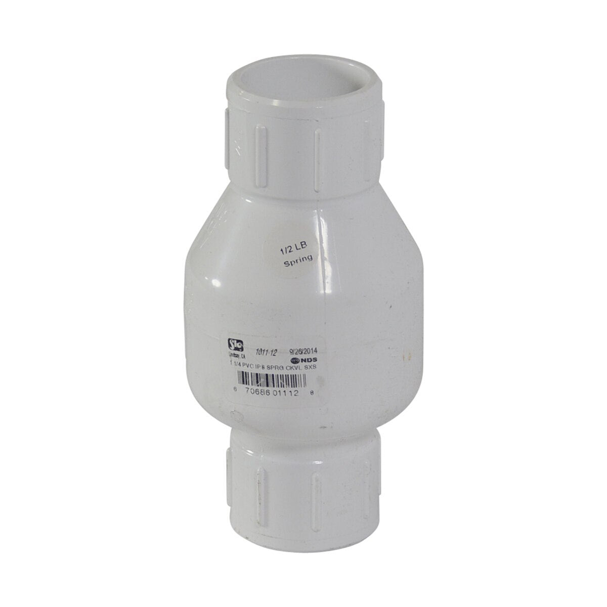 NDS Spring Check Valve Slip x Slip 1-1/4 in. PVC
