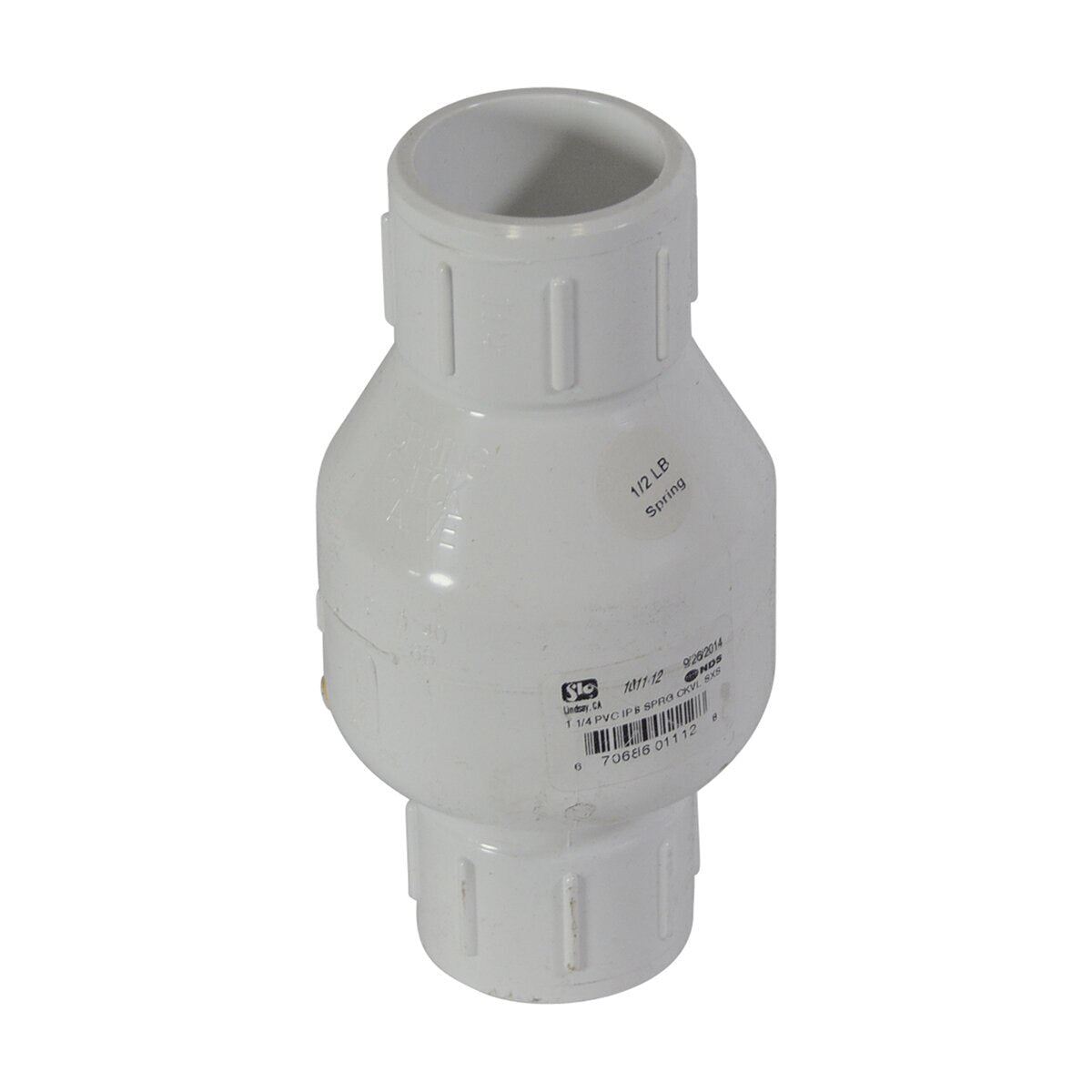 NDS Spring Check Valve Slip x Slip 1-1/4 in. PVC