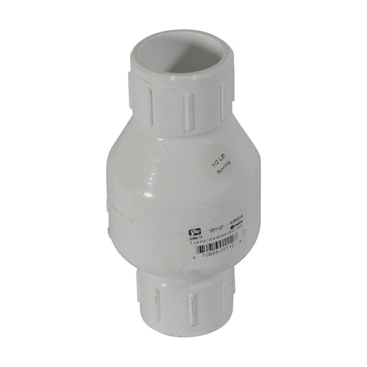 NDS Spring Check Valve Slip x Slip 1-1/4 in. PVC