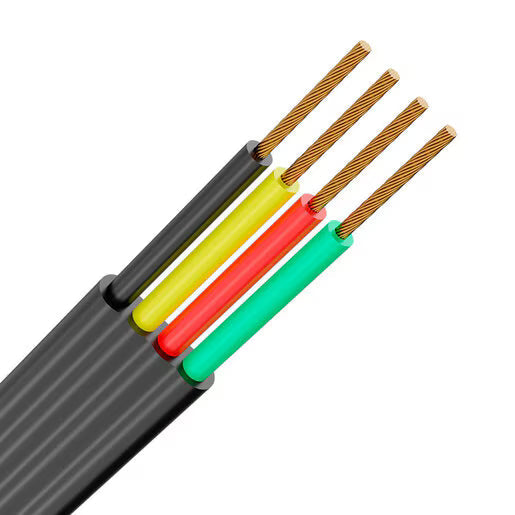 8/3 w/ Ground Flat Sub Wire w/ Black Jacket 500 ft.