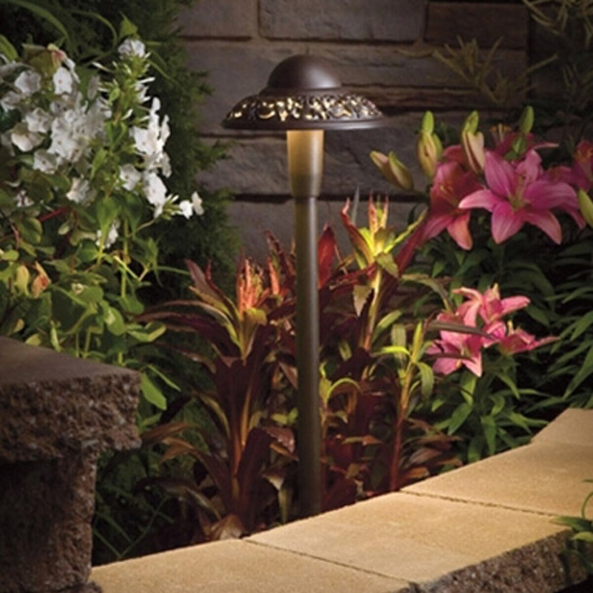Kichler -15857AZT30R-15857 Path Light Aluminum Architectural Bronze Finish 4.3W 3000K LED