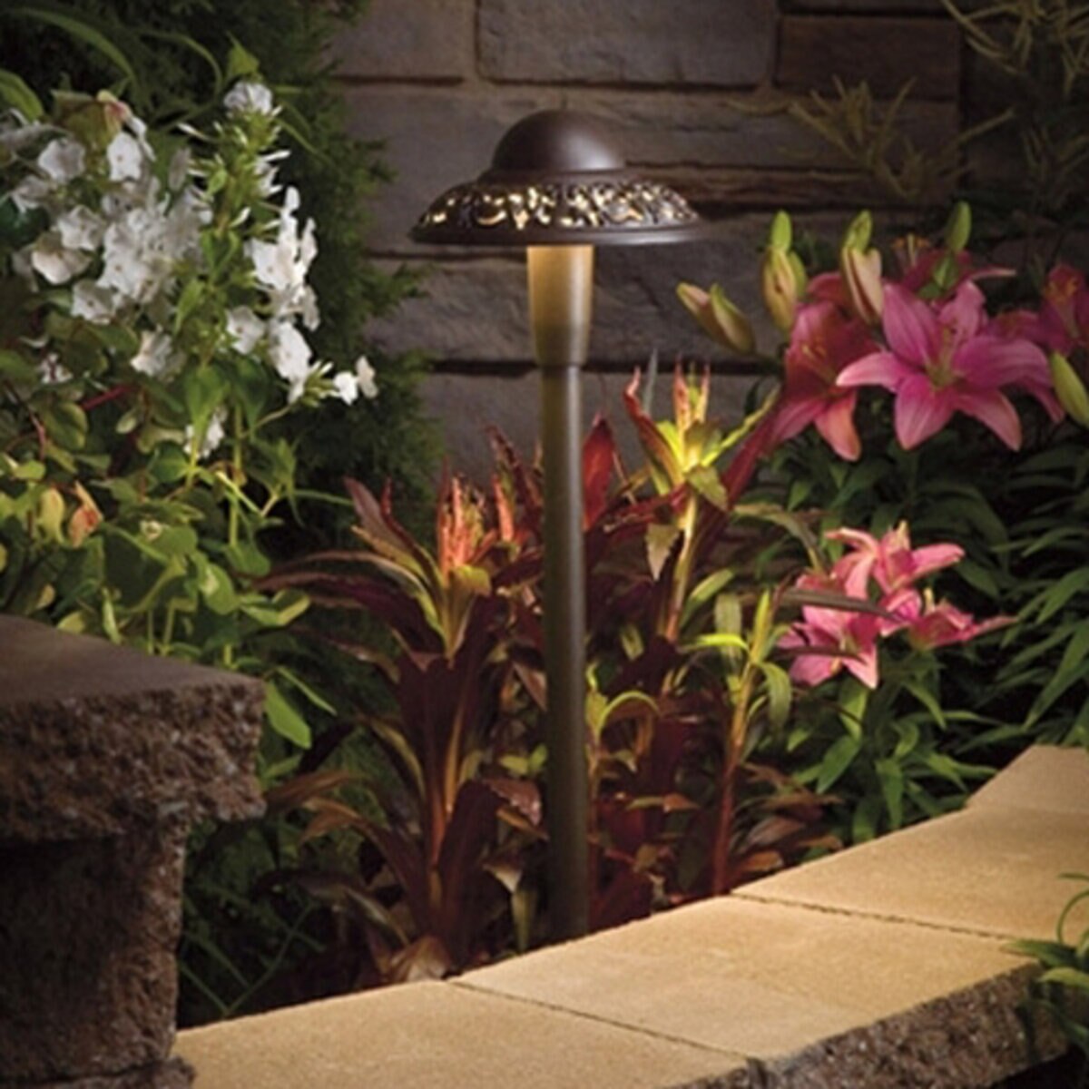 Kichler -15857AZT30R-15857 Path Light Aluminum Architectural Bronze Finish 4.3W 3000K LED