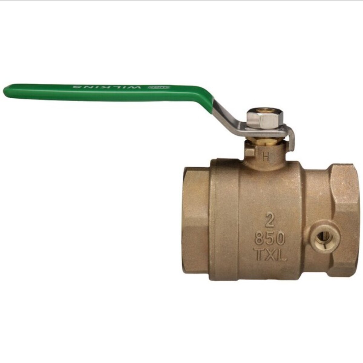 Zurn 850XL Full Port Bronze Ball Valve Tapped 2 in.