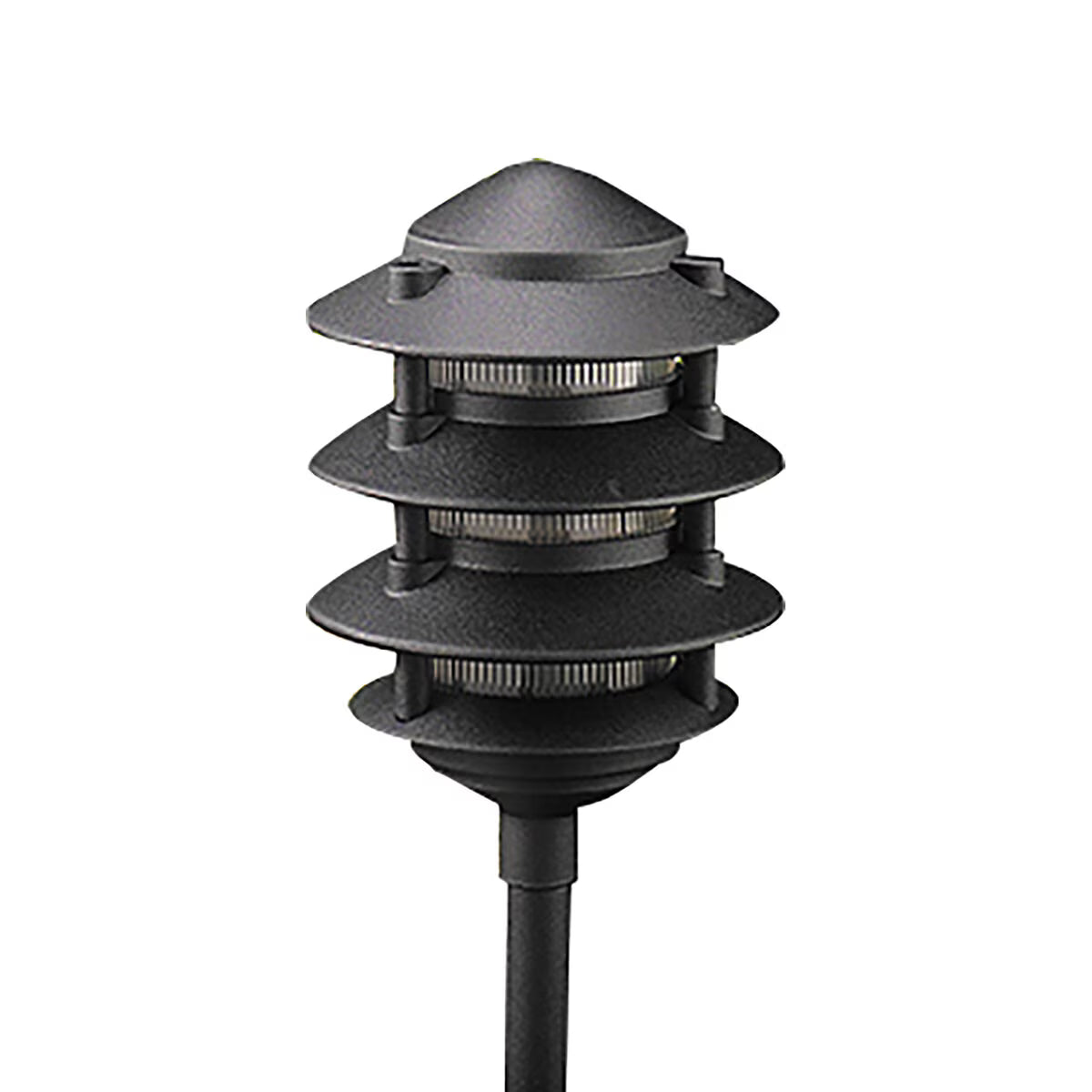 Vista  PR-6223-B-NL Path Light 4-Tier Aluminum Black No Lamp