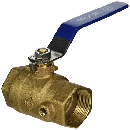Wilkins 850T Full Port Tapped Ball Valve Bronze 1-1/2 in. FIPT