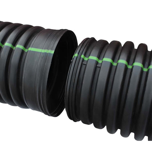 ADS 8 in. x 20 ft. Dual Wall Pipe Solid Bell End Soil Tight