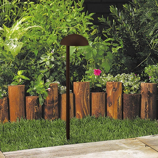 Vista PR-4211 Path Light Aluminum Rust Finish No Lamp Frosted Lens