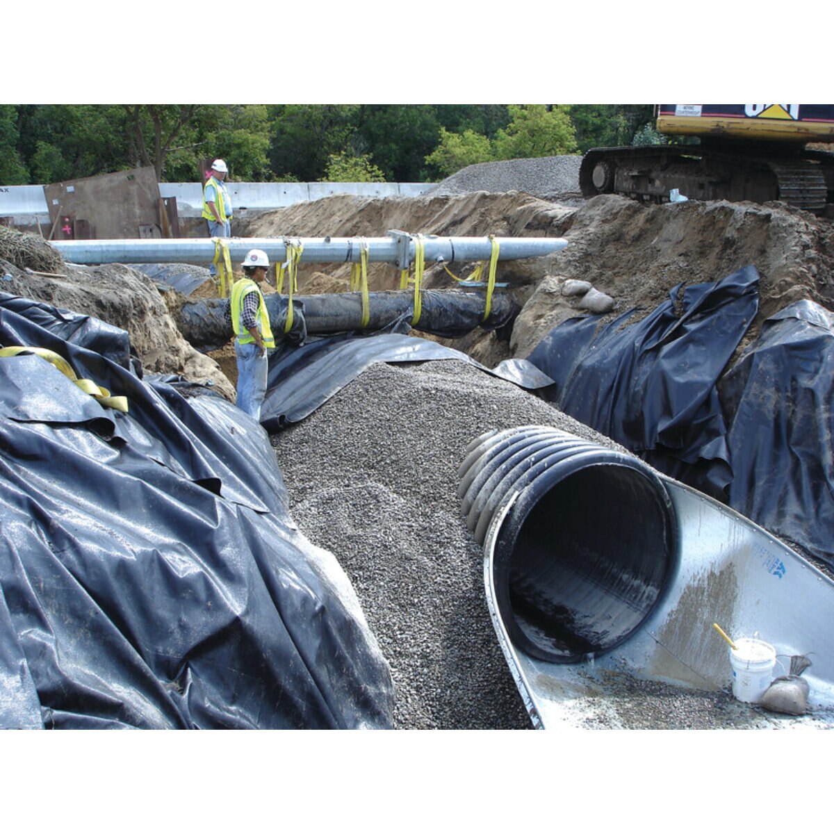 ADS 8 in. x 20 ft. N-12 Dual Wall Pipe Perforated w/ Coupler
