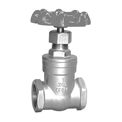Leemco LGT-1515SS-304-W   Gate Valve 200 PSI 1-1/2 in. Fpt Stainless Steel w/ Hand Wheel