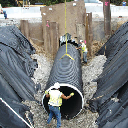 ADS 8 in. x 20 ft. Dual Wall Pipe Solid Bell End Highway Water Tight