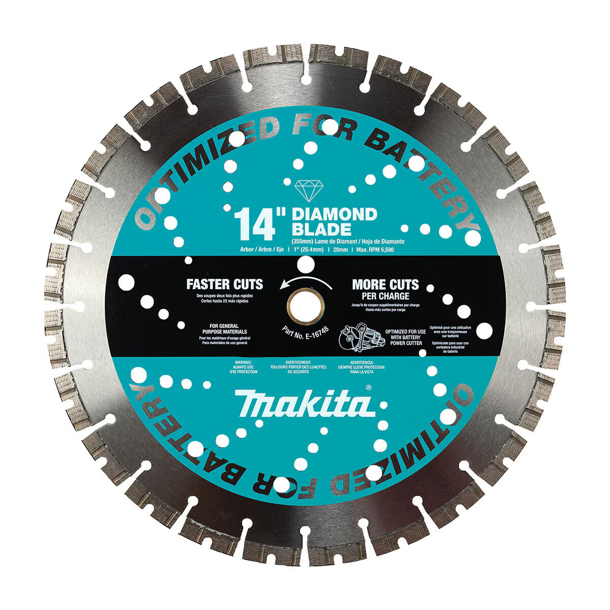 Makita 14 in. Thin Kerf Segmented General Purpose Diamond Blade