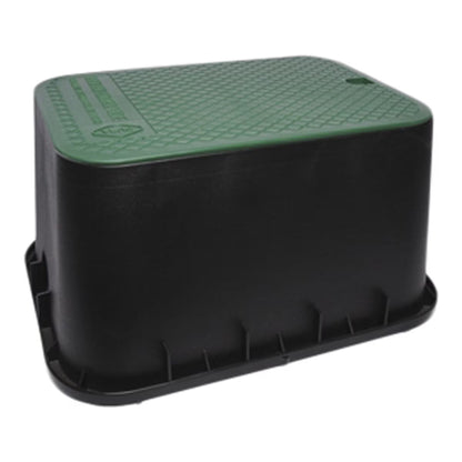 Dura Valve Box Rectangle 15 in. x 21 in. x 12 in. Black Box/Green Lid Overlapping ICV