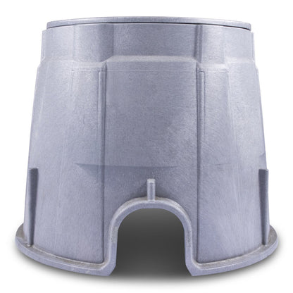 NDS Pro-Spec Electric Box CVR Gray Box/Gray Cover 10 in. Round