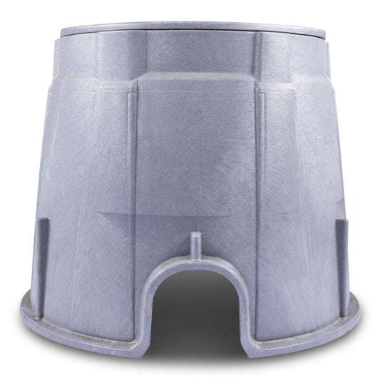 NDS Pro-Spec Electric Box CVR Gray Box/Gray Cover 10 in. Round