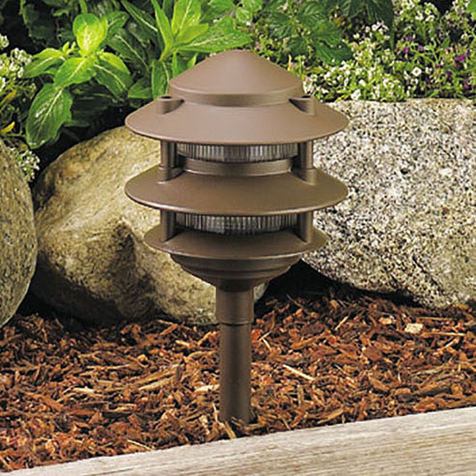 Alum 3 Tier Path Lt Wbronze No Lamp