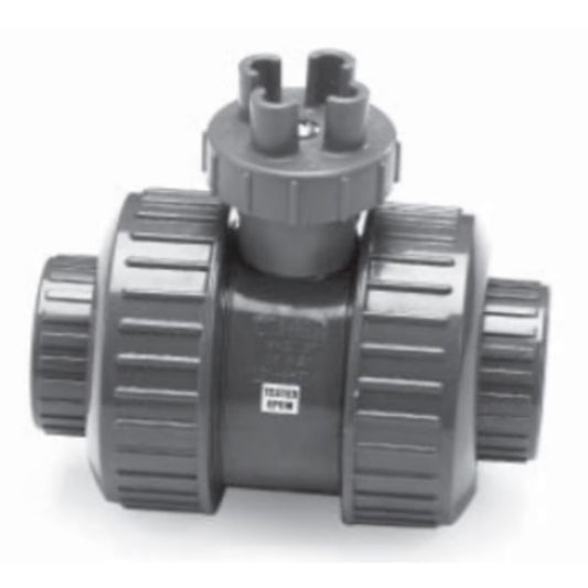 Lasco Tru Union Slo-Close Compact Ball Valve 2 in. Socket x Flange