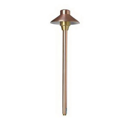 Unique 6 in. Illuminator Path Light 12 in. Riser Copper Housing Natural Copper Finish 2W 3000K LED
