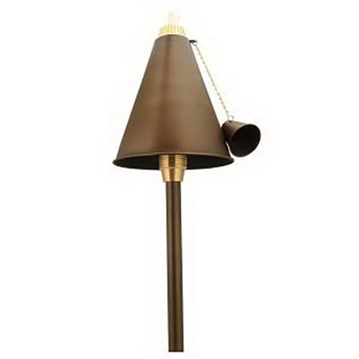 Unique IB-12-L2   Islander Tiki Torch 60 in. Riser Brass Housing Weathered Brass Finish 2W 3000K LED