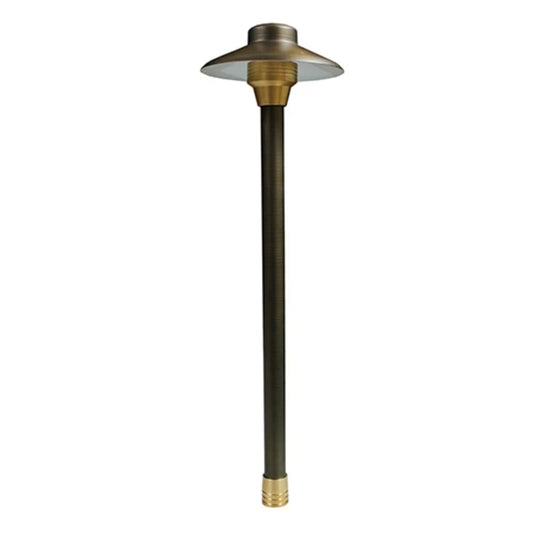 Unique C6-12-L2  6 in. Centaurus Path Light 18 in. Riser Brass Housing Weathered Brass Finish 2W 3000K LED