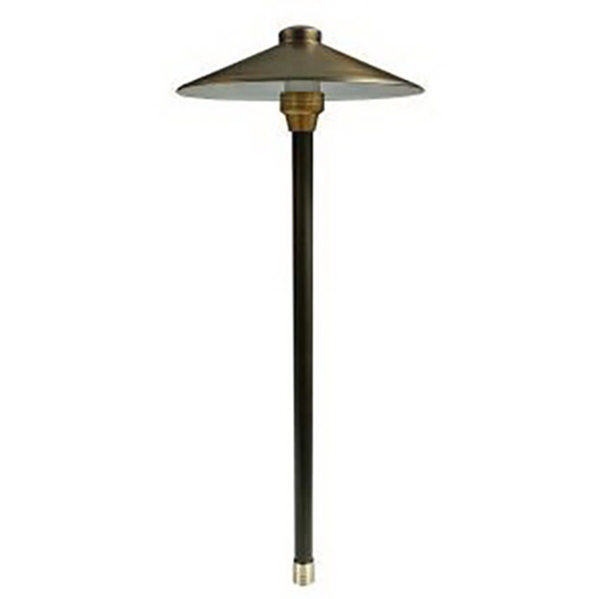 UniqueC824-NL   8 in. Centaurus Path Light 24 in. Riser Brass Housing Weathered Brass Finish No Lamp