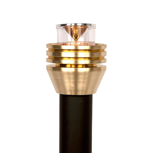 FX HC Path Light Luxor 18 in. Petite Riser Flat Black 1LED