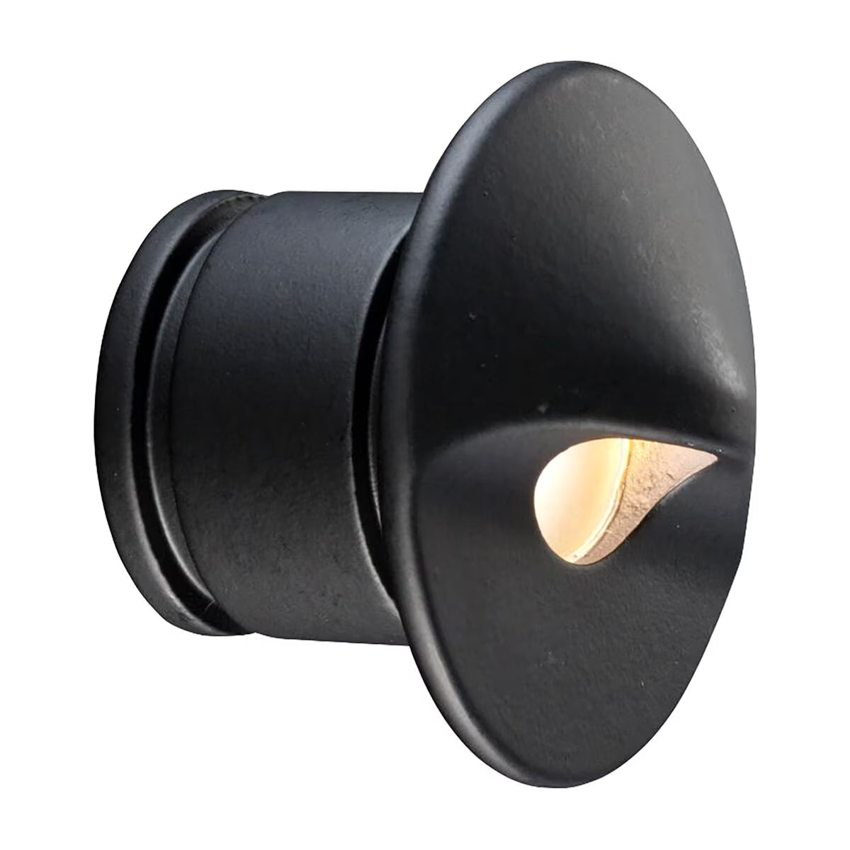 FX PO Wall Light Round Luxor Flat Black 1LED