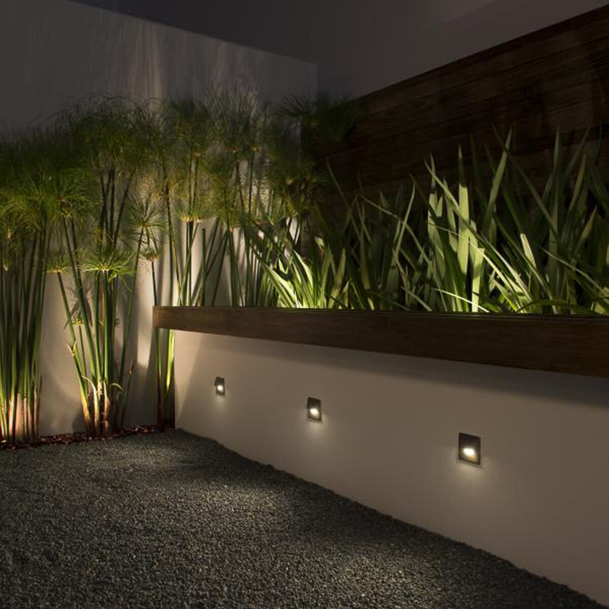 FX PO Luxor Wall Light Square Brass 1LED