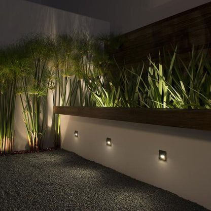 FX PO Luxor Wall Light Square Brass 1LED