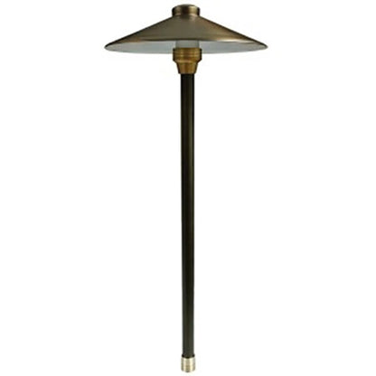 Unique C12-NL  12 in. Centaurus Path Light 24 in. Riser Brass Housing Weathered Brass Finish No Lamp