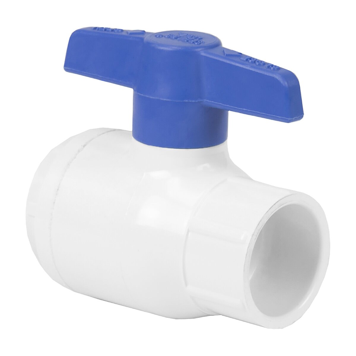 Spears Utility PVC Ball Valve Gray 2-1/2 in. Fipt w/ Blue Handle & EPDM O-Rings
