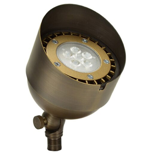 UniqueBISH-12-L630   Bishop Up Light Brass Housing Weathered Brass 6W 3000K 32 Deg. LED