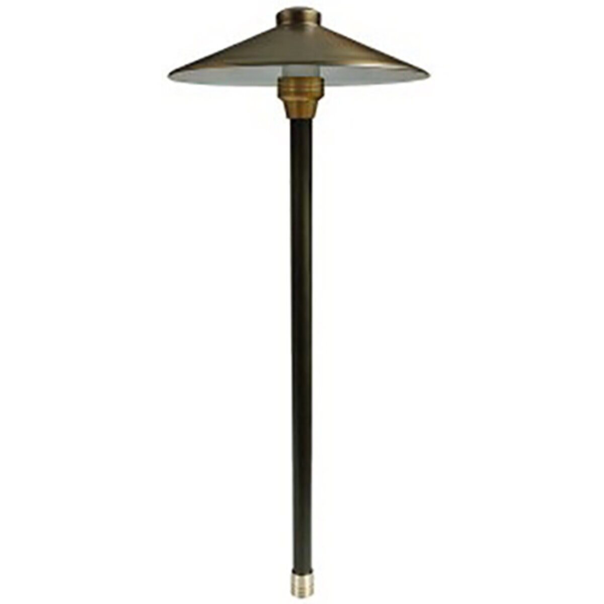 Unique C6-NL-50 6 in. Centaurus Path Light 18 in. Riser Brass Housing Weathered Brass Finish No Lamp 50 ft. Lead Wire