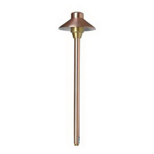 Unique I4-NL  4 in. Illuminator Path Light 18 in. Riser Copper Housing Natural Copper Finish No Lamp