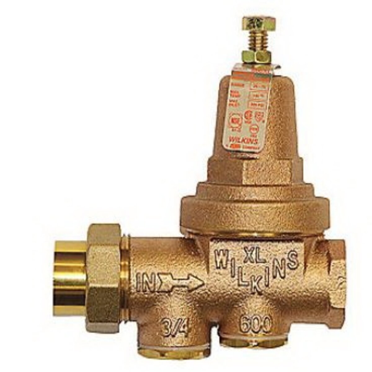 Wilkins 600XL Pressure Reducing Valve Lead Free Bronze 1-1/4 in. FIPT Union x FIPT