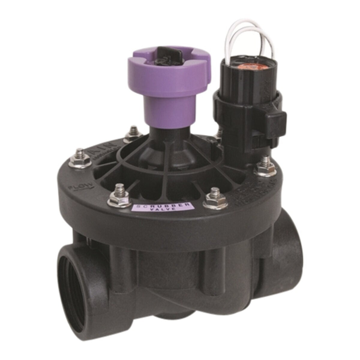 Rain Bird PESB Reclaimed Industrial Scrubber Valve Plastic 1-1/2 in. w/ Flow Control FIPT x FIPT
