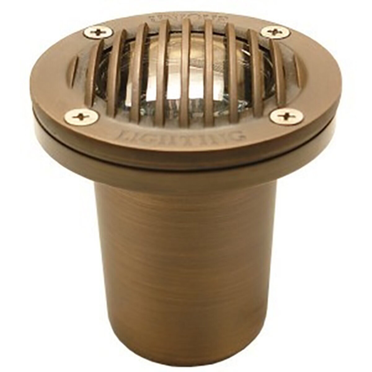 Unique NOVS-12-L427 Nova Shroud In-Ground Light Brass Housing Weathered Brass 4W 2700K LED 25 ft Lead
