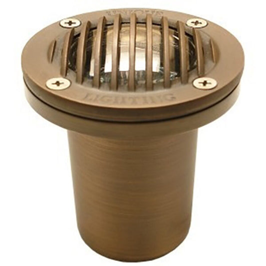 Unique NOVS-12-L427 Nova Shroud In-Ground Light Brass Housing Weathered Brass 4W 2700K LED 25 ft Lead
