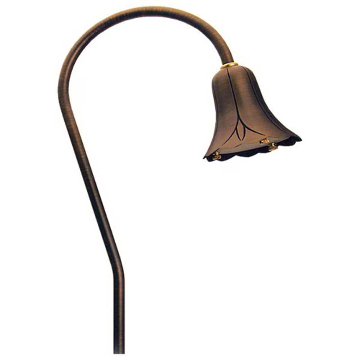 Unique NEPT-NL Neptune Path/Area Light 18 in. Riser Brass Housing Weathered Brass Finish No Lamp
