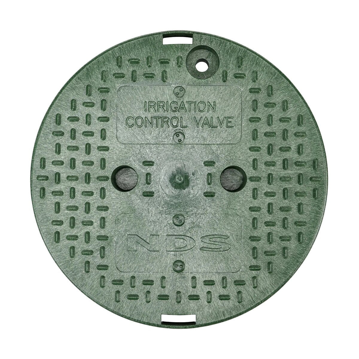 NDS Standard Valve Box Round 10 in. Black Box/Green Lid Overlapping ICV